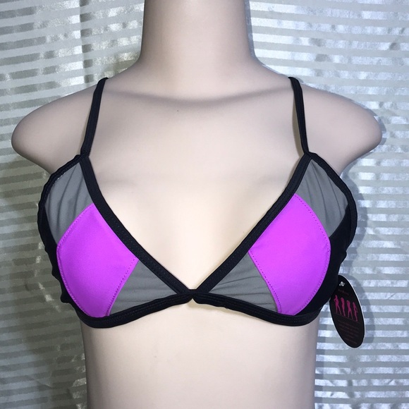 👙NWT Reversible Argyle Neon Purple String Bikini - Picture 7 of 16